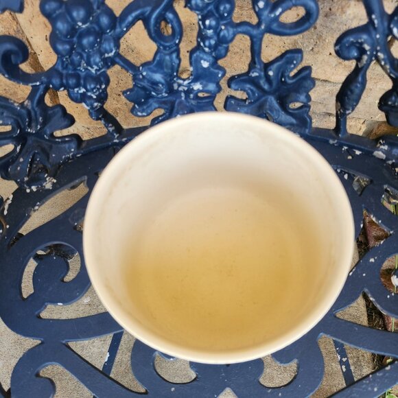 Aztec Pattern Ceramic Planter With Soft Pink & Black Geometric Design - Picture 3 of 4